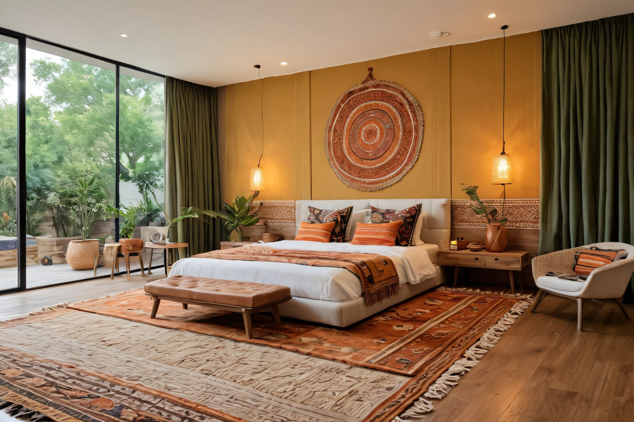 Quarto no estilo Boho