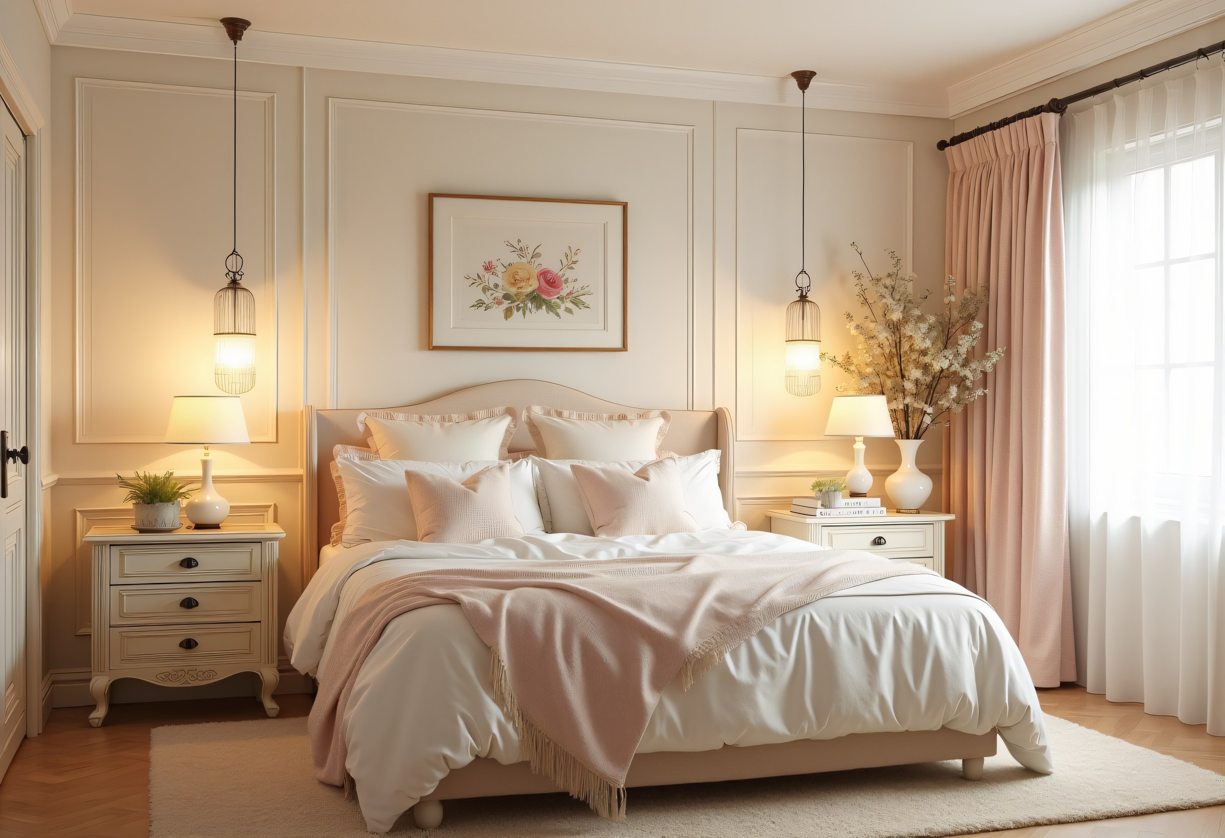 Quarto no estilo Cottage